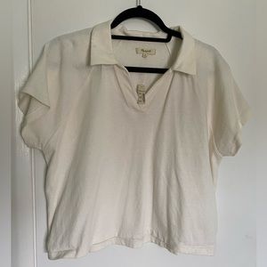 Madewell cream collared blouse